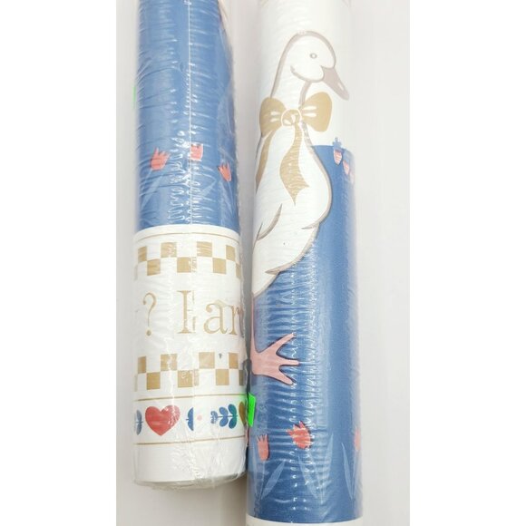 Vintage Geese Wallpaper Border Cottage Core Pink Blue Goose 2 Pack Sealed NOS - Picture 8 of 11